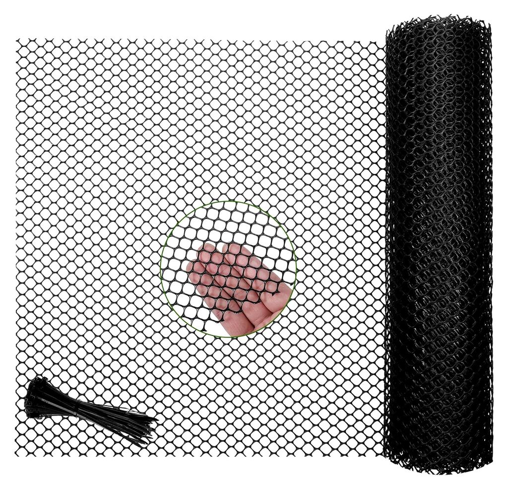 0,4 m x 3 cm Kunststoffgitter für Geflügel- und Gartenzaun