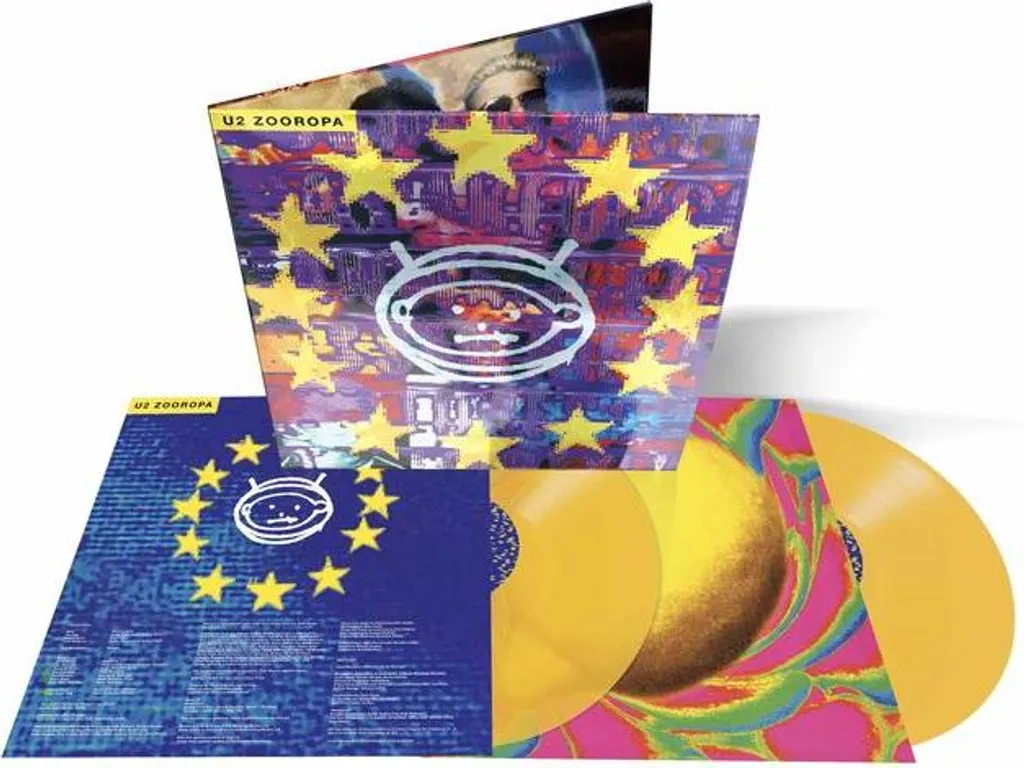 Vinyle U2 Zooropa Double LP Jaune Transparent Édition Anniversaire - 2