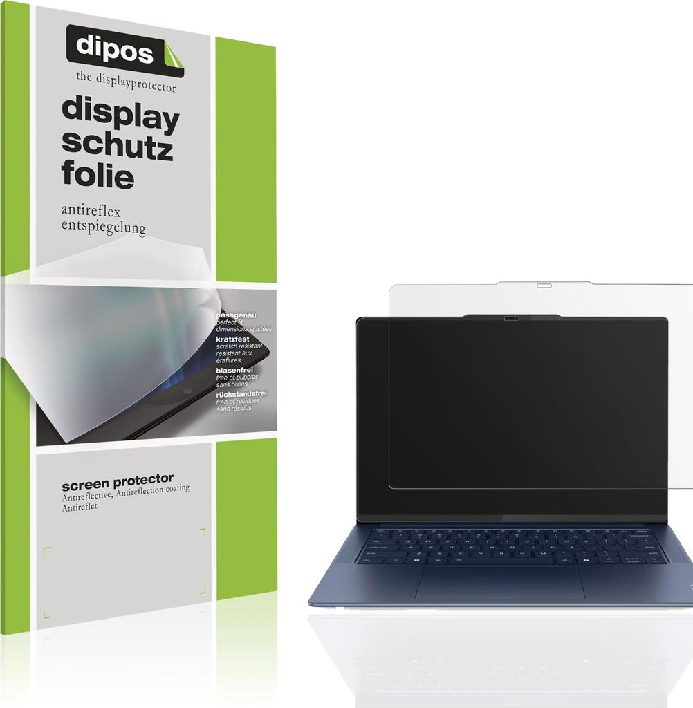 2x Schutzfolie für Lenovo Yoga Slim 7 14Q8X9 matt Displayschutzfolie Folie Display Schutz dipos