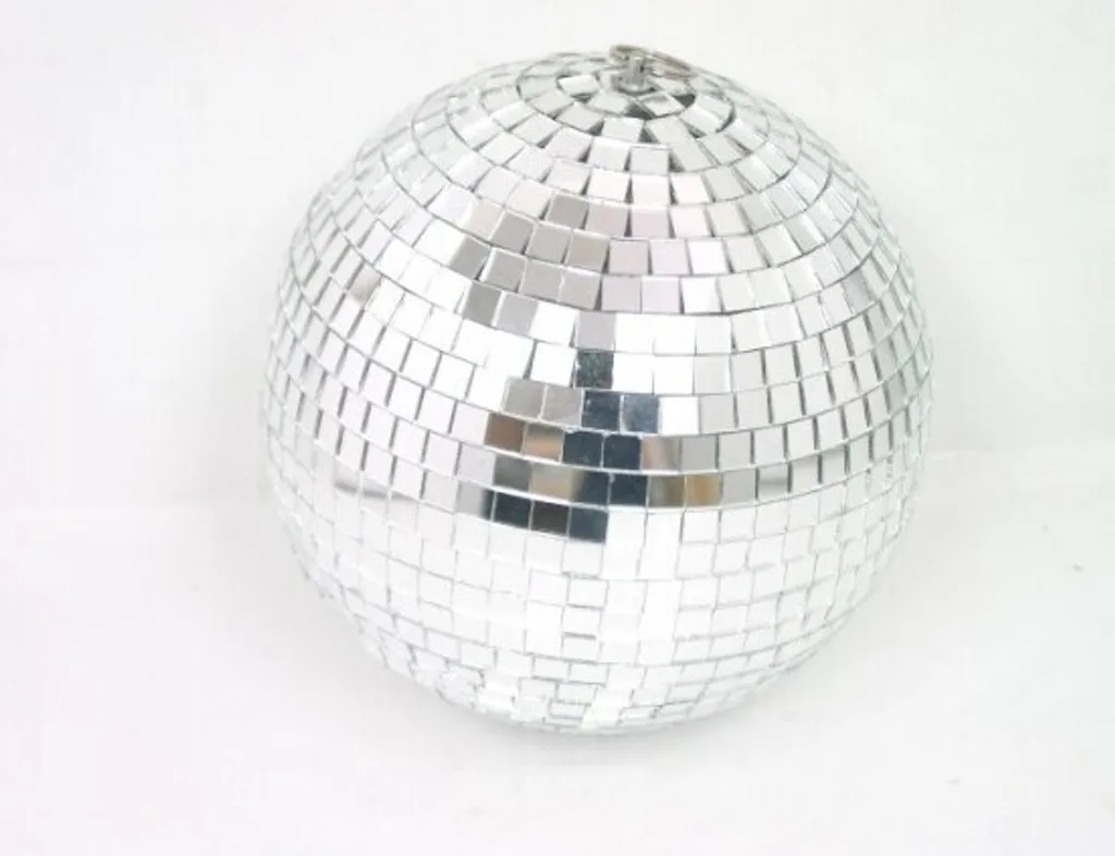 Boule miroir 10cm argentée - Mini boule disco à facettes pour soirée