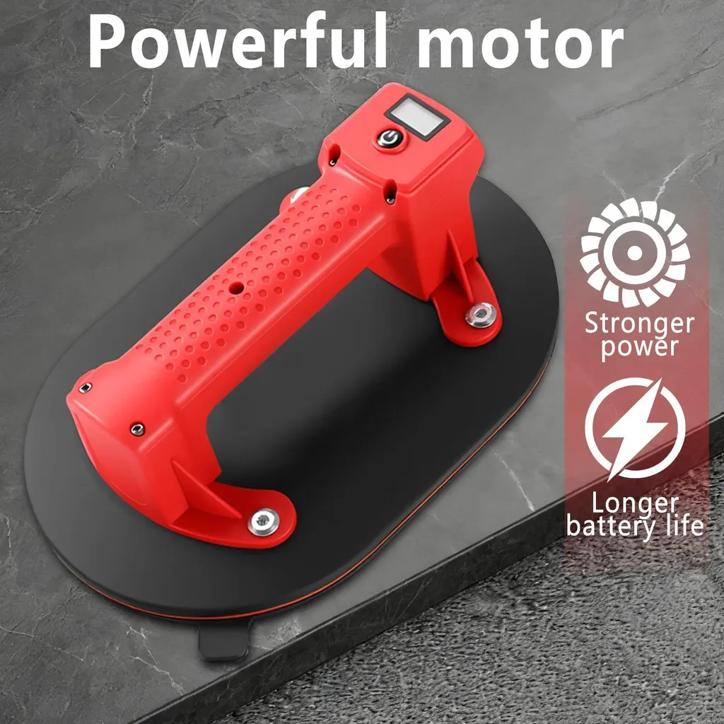Ventouse électrique 24 cm charge 220 kg secteur CA écran LCD Rouge