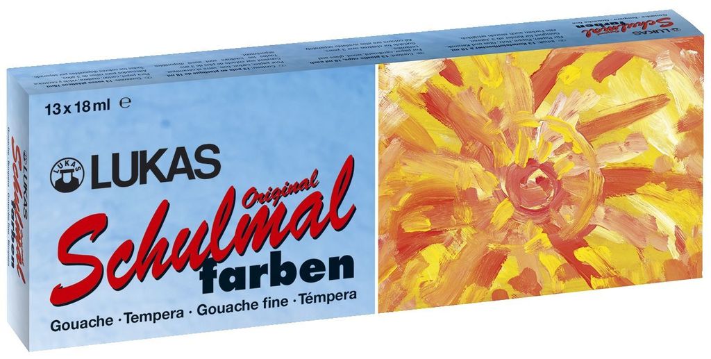 Nerchau Schulmalfarbe, Grund- und Zusatzfarben, 13 x 18 ml
