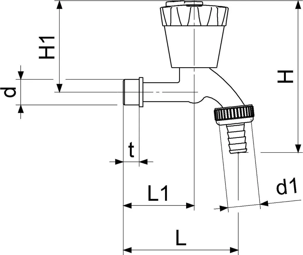 Anti-vol d'eau : Robinet de jardin verrouillable DN15 en chrome poli Js