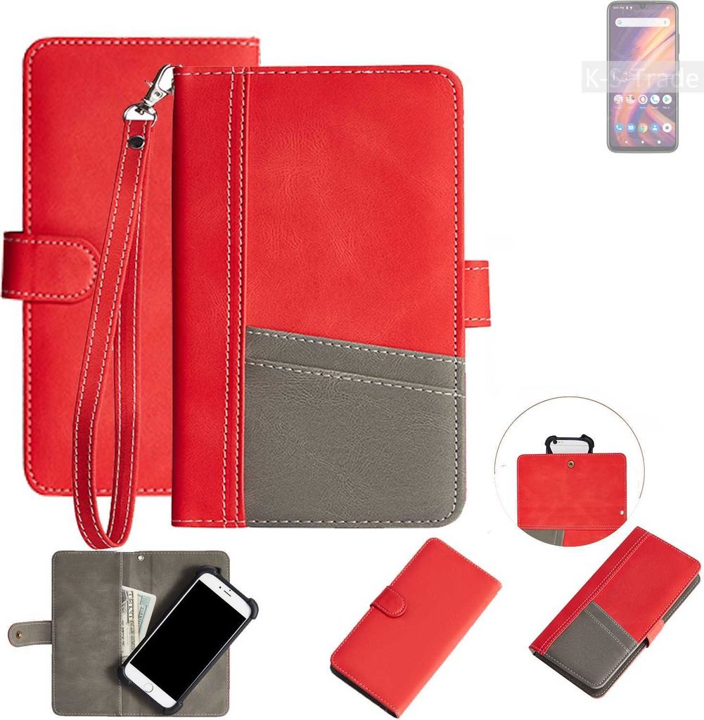 K-S-Trade Handy Schutzhülle für Lenovo A7 Hülle Portemonnee Brieftasche Klapphülle Kartenfächer Flip Wallet Case Etui