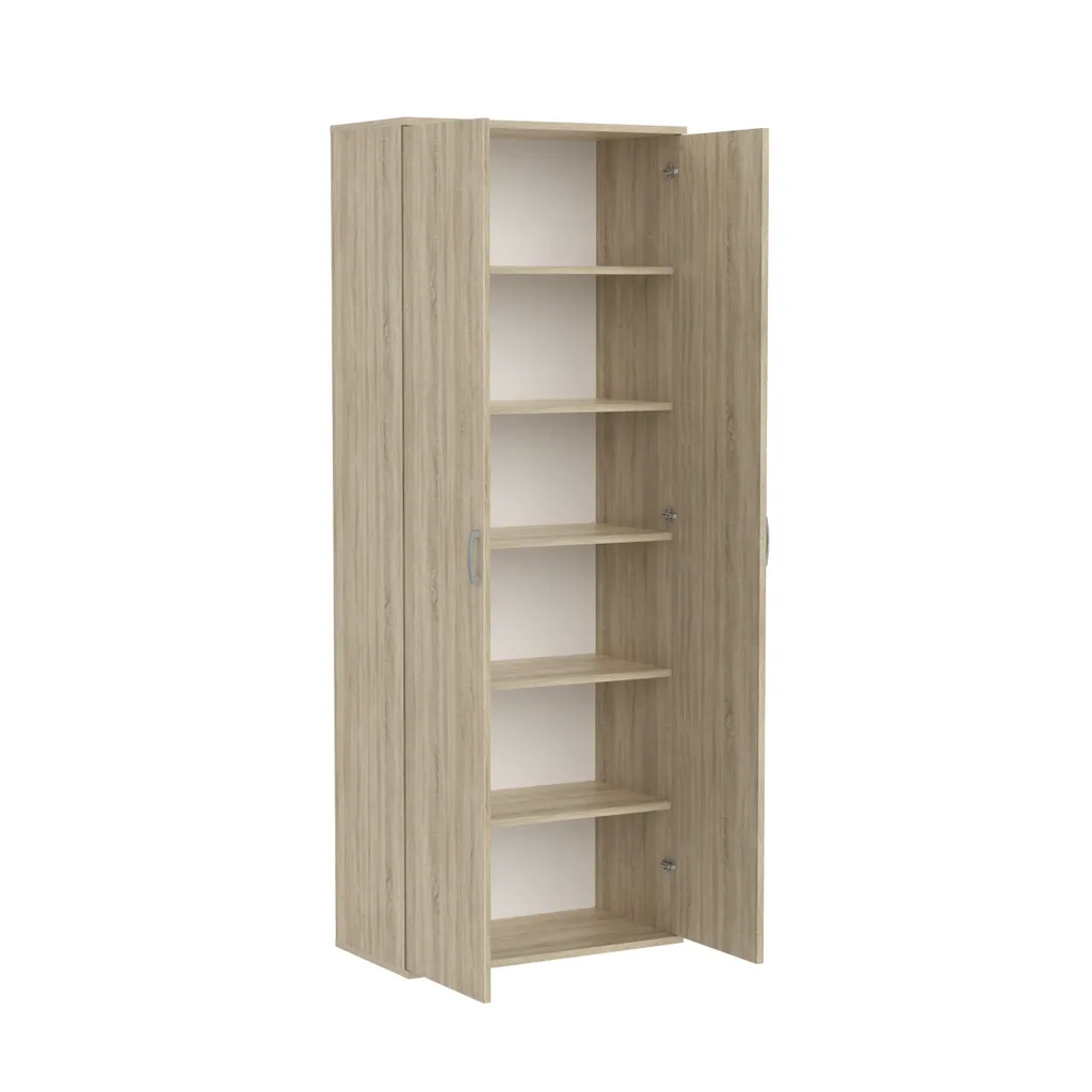 Dressing ouvert 70 cm BULVERDE en chêne sonoma avec étagères de tri