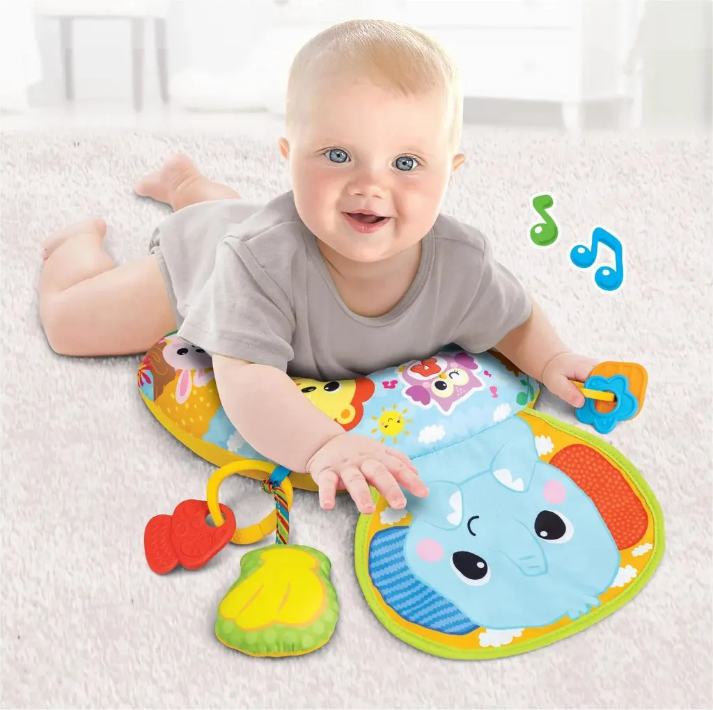 Coussin Bébé Musique et Dentition Jungle Fun : Solution Éveil et Confort