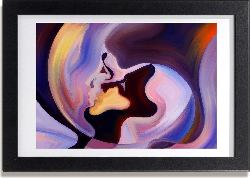 Bild 30x20 MDF-Rahmen, Wandkunst Abstraktion