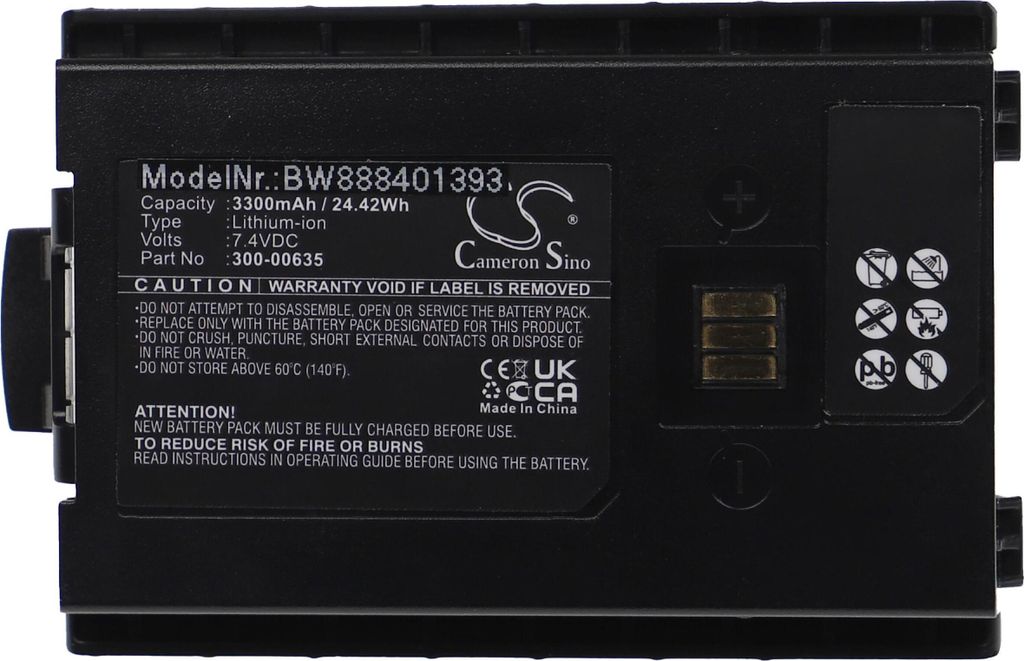 vhbw Akku kompatibel mit Simoco-Sepura STS8000 Funkgerät, Walkie Talkie (3300 mAh, 7,4 V, Li-Ion)