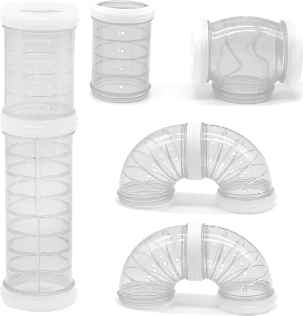 Tubes transparents modulables pour hamster avec système DIY de 8 pcs