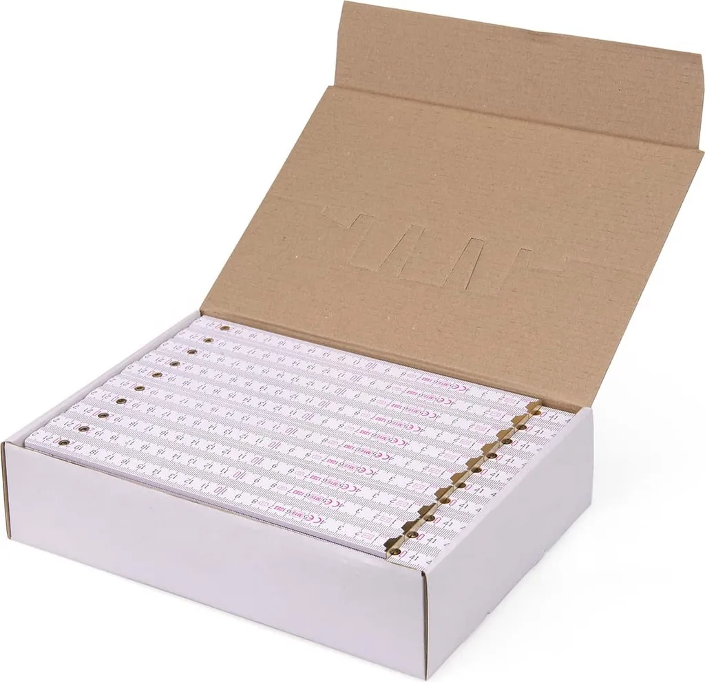 Metrie Block 73 Mètre Pliant 3m Blanc avec Articulations Polyamide - 3