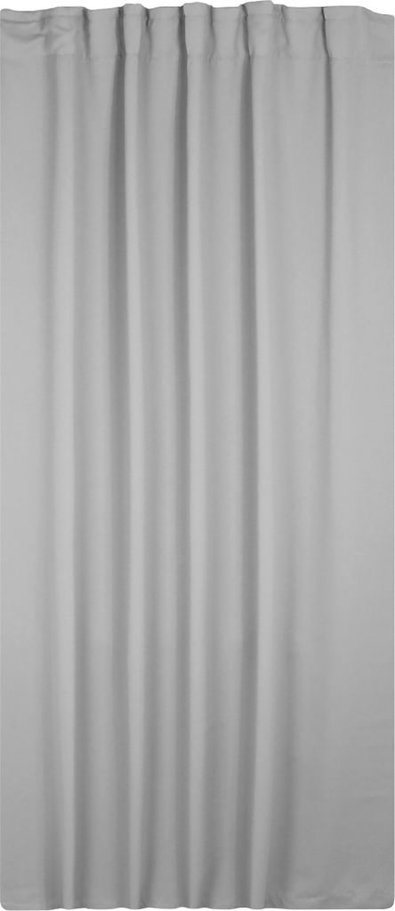 Verdunkelungsvorhang Kräuselband 140 x 175 cm Hellgrau Vorhang blickdicht abdunkelnd Gardine wärmeisolierend