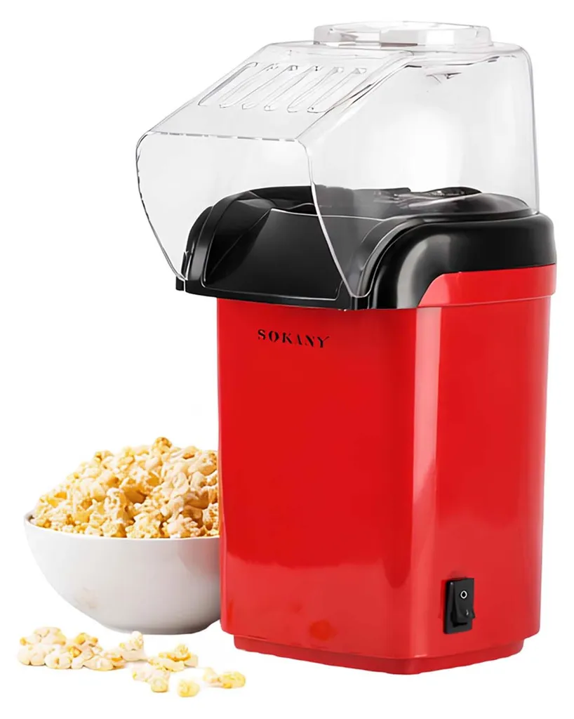Machine à Pop-corn Électrique 1200W Sokany pour Collation Faite Maison
