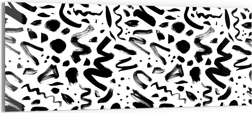 DEQORI Glasbild Echtglas 150x60 cm 'Kühne Abstraktion' Wandbild Bild modern Deko