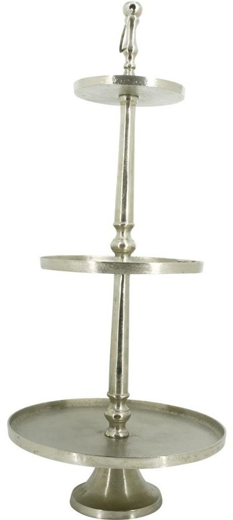 Lesli Living - Etagere Brush - Silber - Ø41x89cm