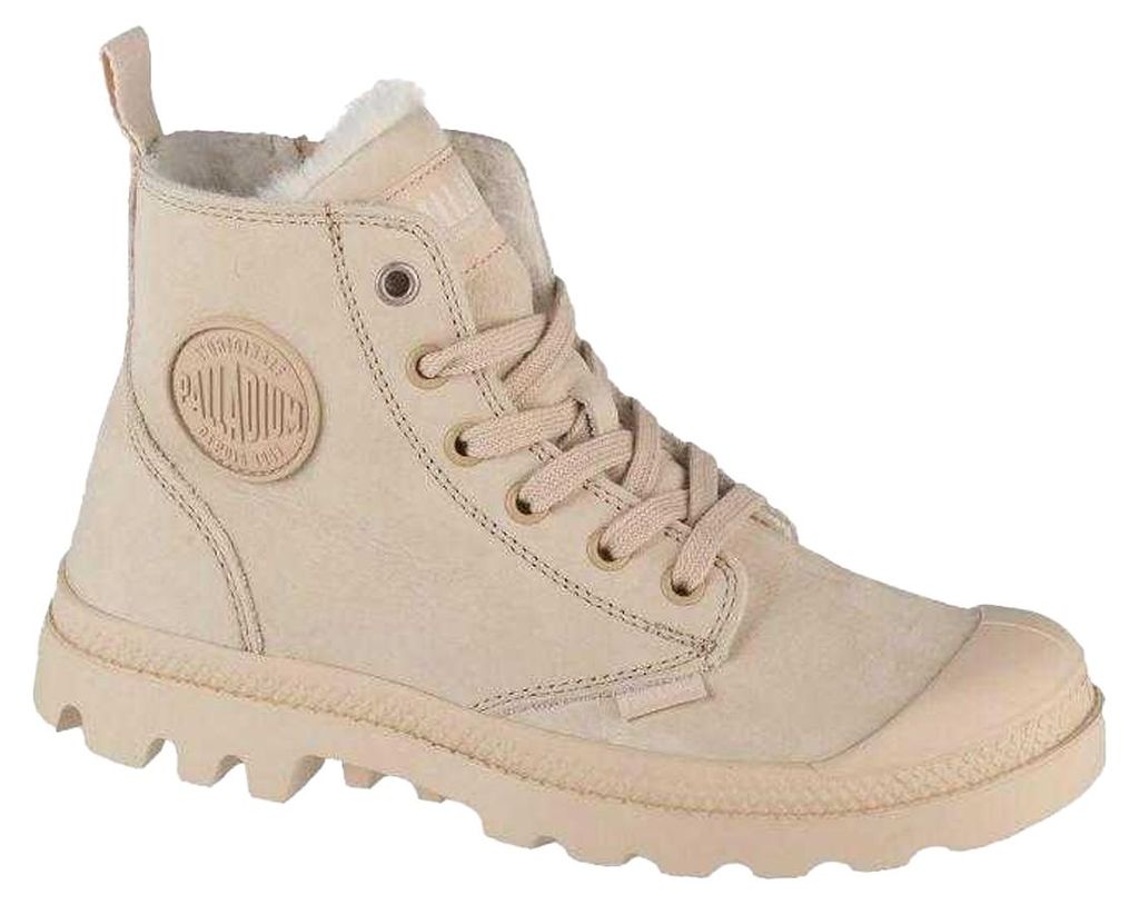 Palladium - "Pampa Hi" Stiefeletten für Damen, Nubukleder, Seitlicher Reißverschluss PP10266 (39 EU) (Beige)