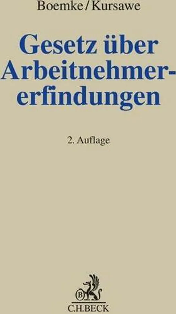 Livre Droit d'Invention Allemand : Code des Inventions des Salariés