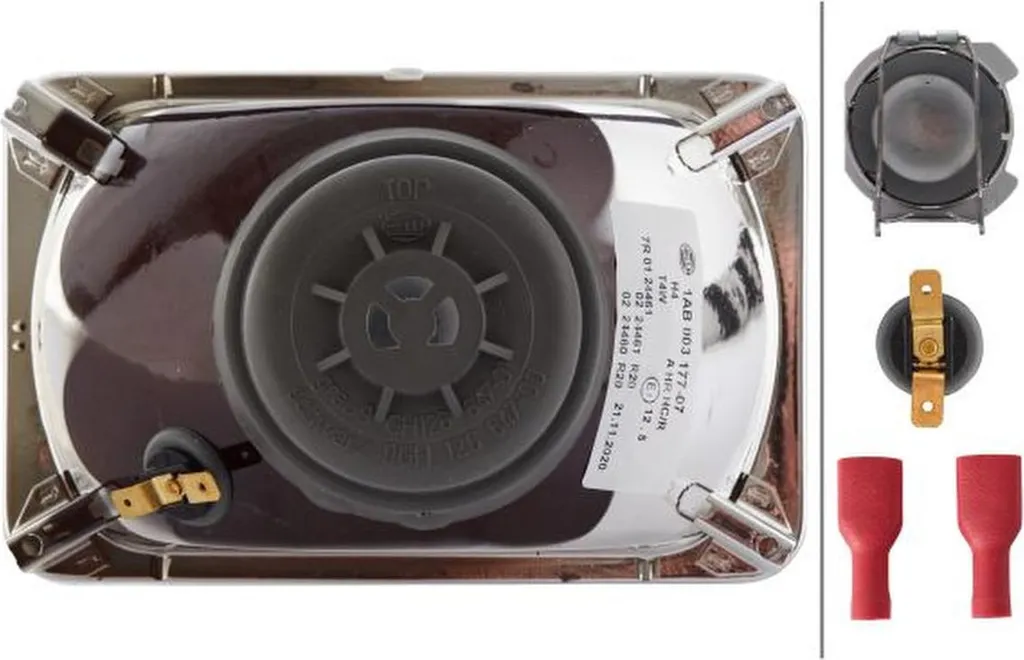 Insert H4 rectangulaire en verre gaufré avec feu de position auto - 10