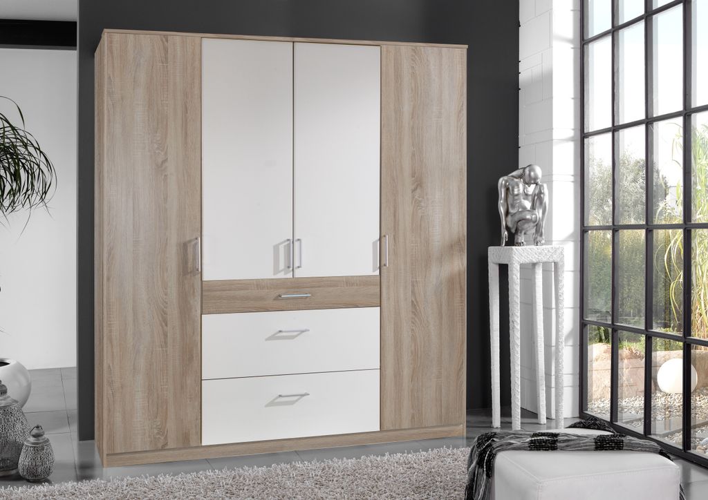 Wimex Click Drehtürenschrank 180 cm, 3 Schubkästen