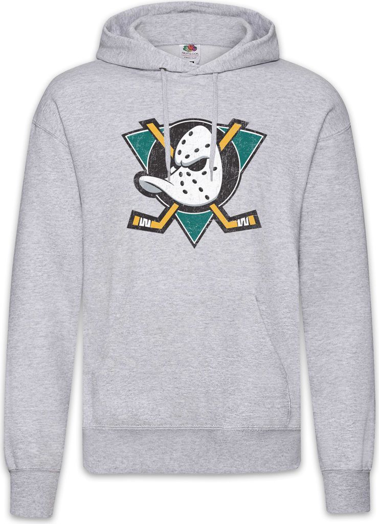 Urban Backwoods Ducks Hockey, Herren Hoodie, Farbe: Hellgrau, Größe: S