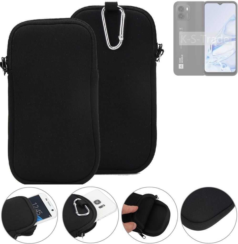 K-S-Trade Neopren-Hülle Handyhülle kompatibel mit AGM Note N1 Schutzhülle Neoprenhülle Sleeve Schutz-Hülle Gürtel Tasche Case Holster
