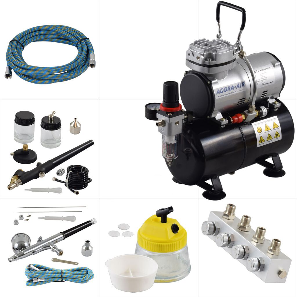 Agora-Tec Airbrush Komplett-Set PROFI XIV.1