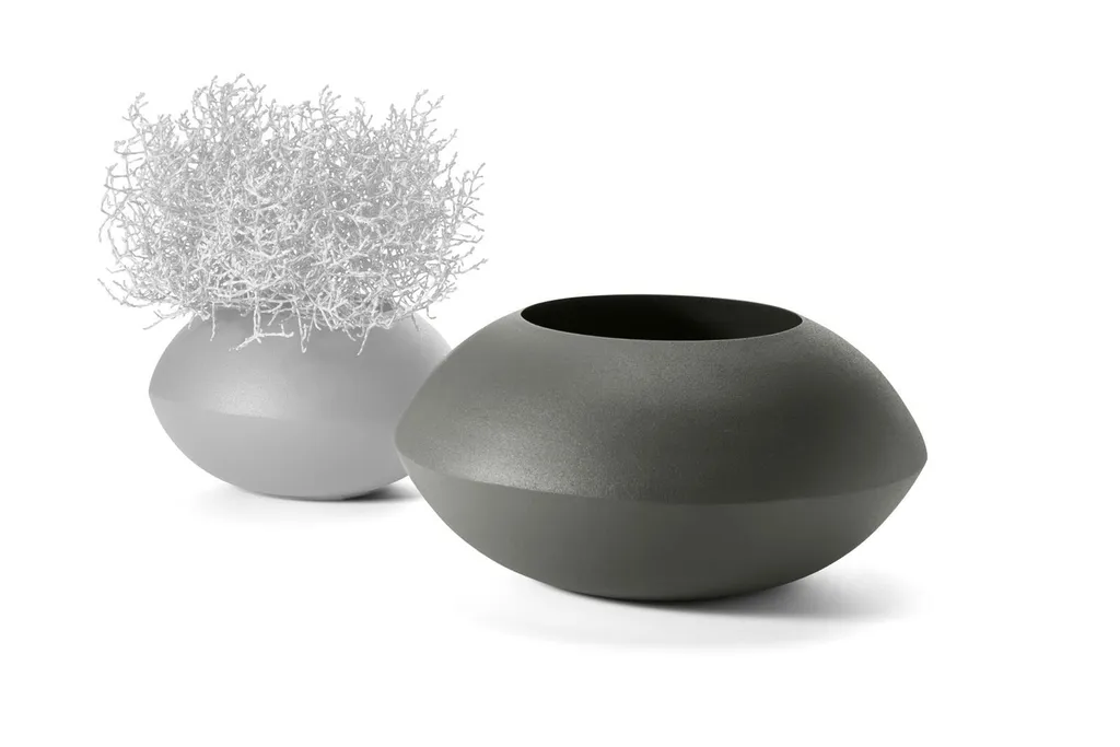 Vase Philippi Holm L Acier Poudré 257008 - Finition Mat Durable et Chic