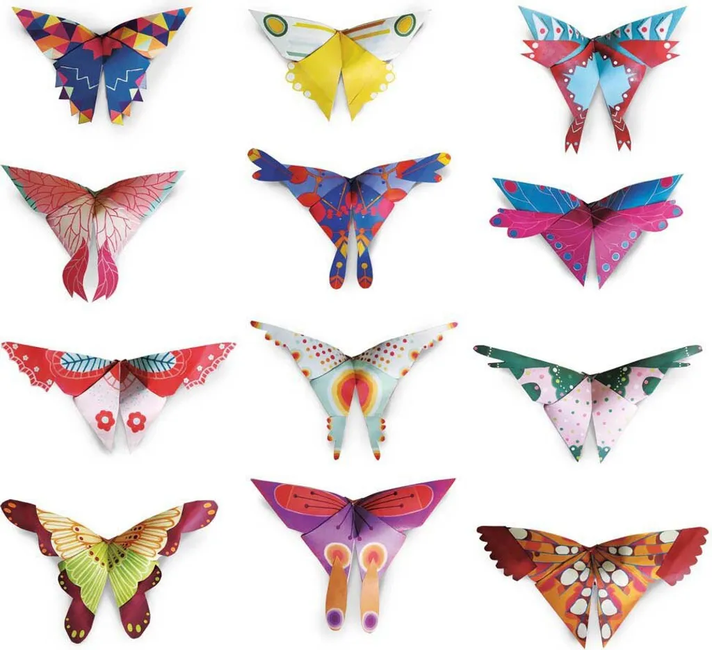 Activité manuelle origami papillons pour anniversaire et loisirs 12 pc