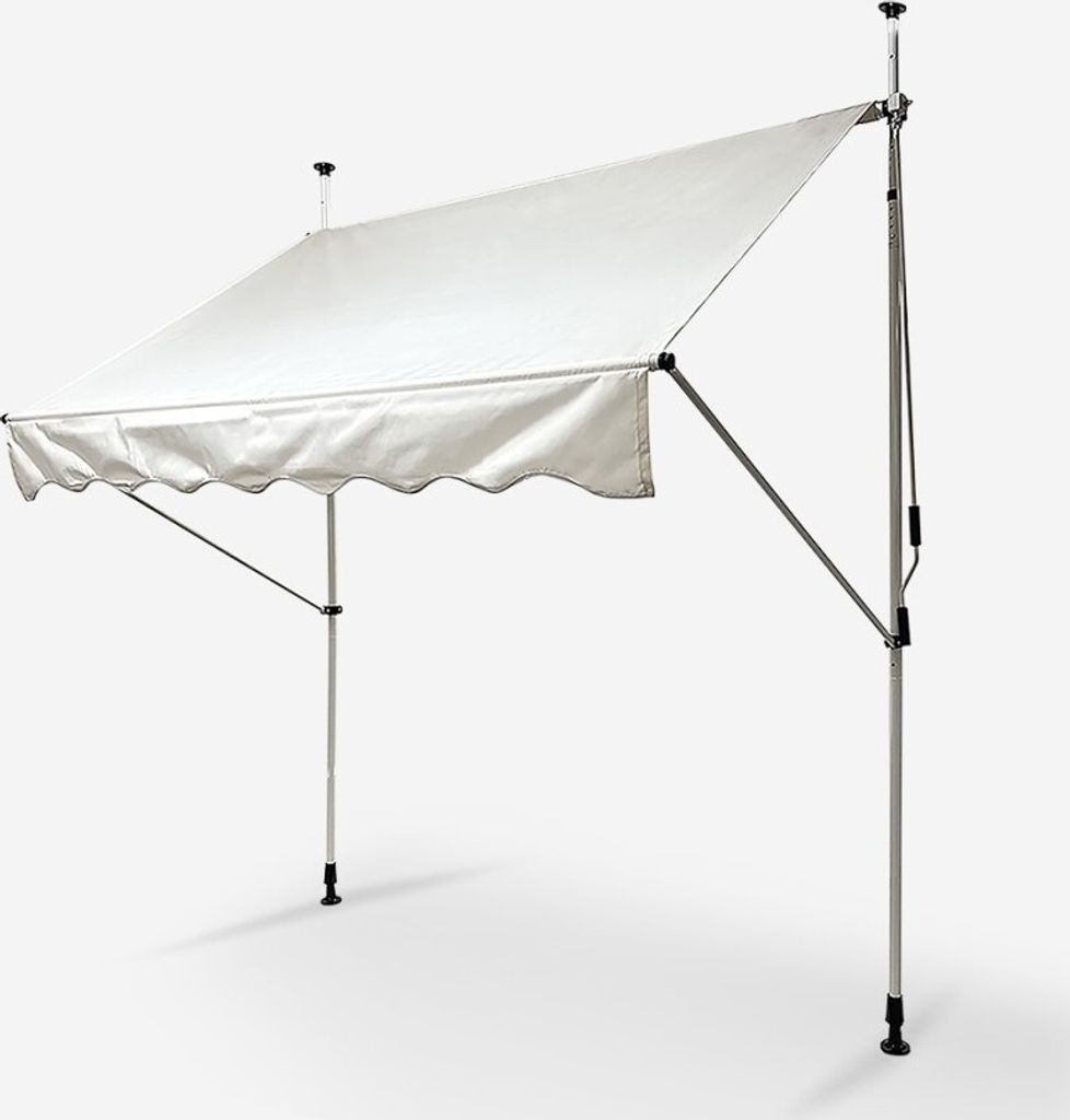 Fallarmmarkise 300x200 für Balkon Terrasse Außenbereich Somber XL - Weiß