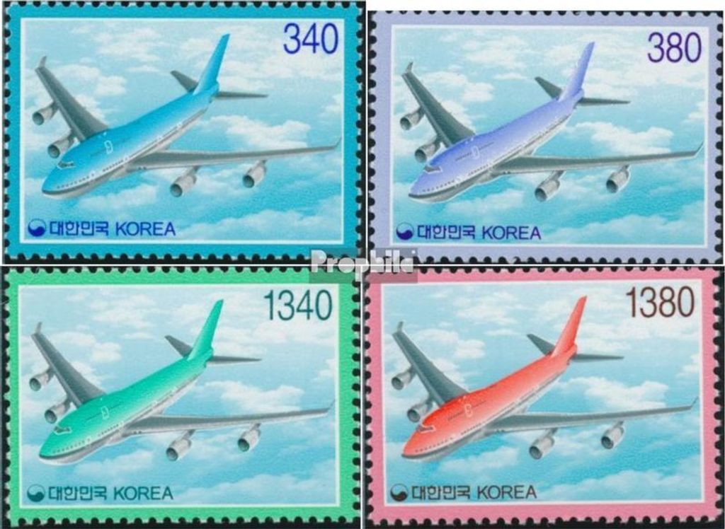 Briefmarken Süd-Korea 1997 Mi 1940-1943 (kompl.Ausg.) postfrisch Flugzeug