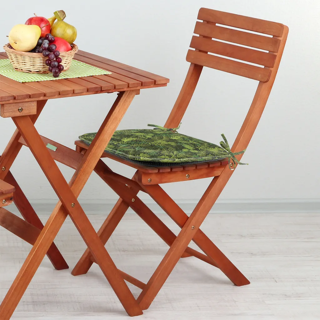 Coussin de Chaise Imperméable et Indestructible 40x40cm Vert Olive x4 - 3
