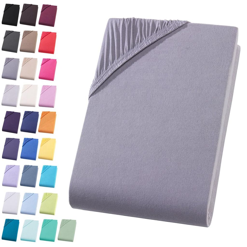 Jersey Spannbettlaken 180-200x200 cm Spannbettuch 100% Produktbild 