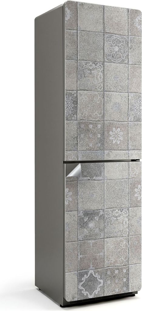 Steinmauer Textur – Kühlschrank Aufkleber – Klebefolie Kühlschrank – Kühlschrank Nachbildung – Kühlschrankfolie selbstklebend – Küch...