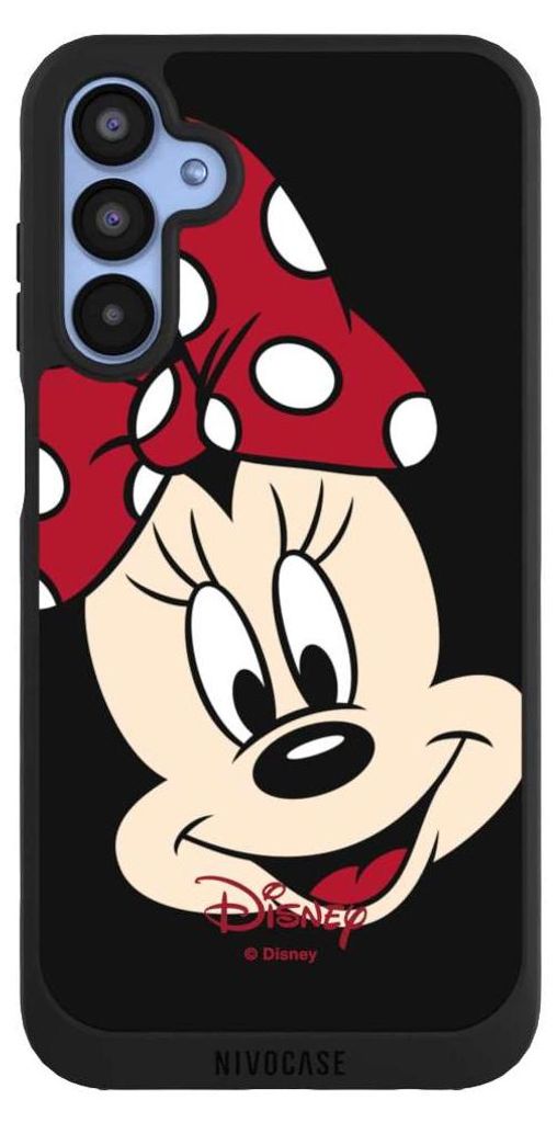 NIVOCASE Handyhülle für Samsung Galaxy A15 5G Hülle NIVOpure Case Schwarz Disney Minnie Mouse Offizielles Lizenzprodukt