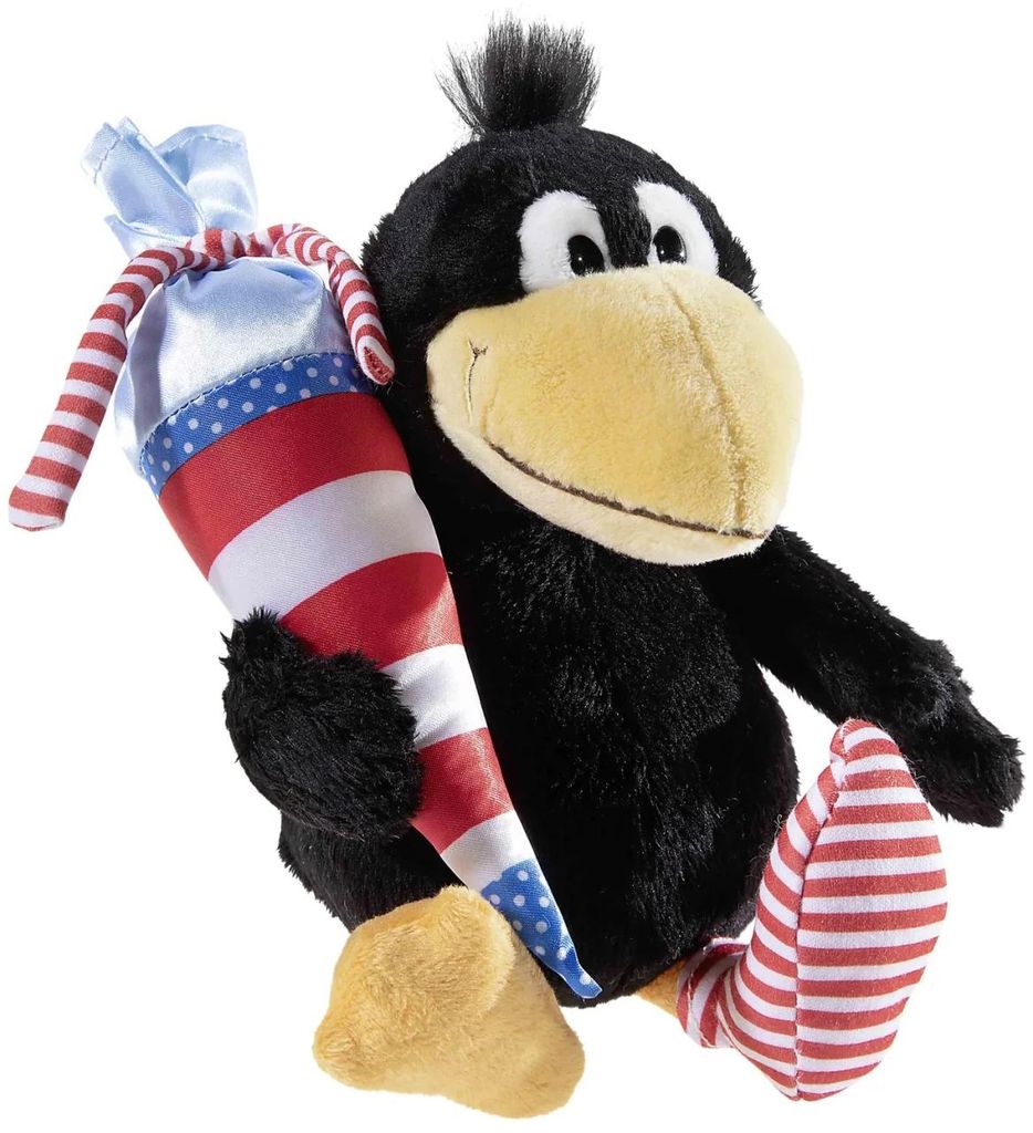 Heunec Corbeau Chaussette avec cartable, doudou, peluche, Image du produit 