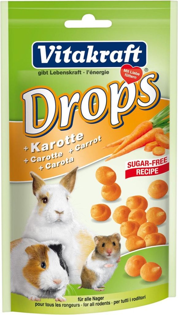 Karotten-Drops Nager und Kaninchen 75 g