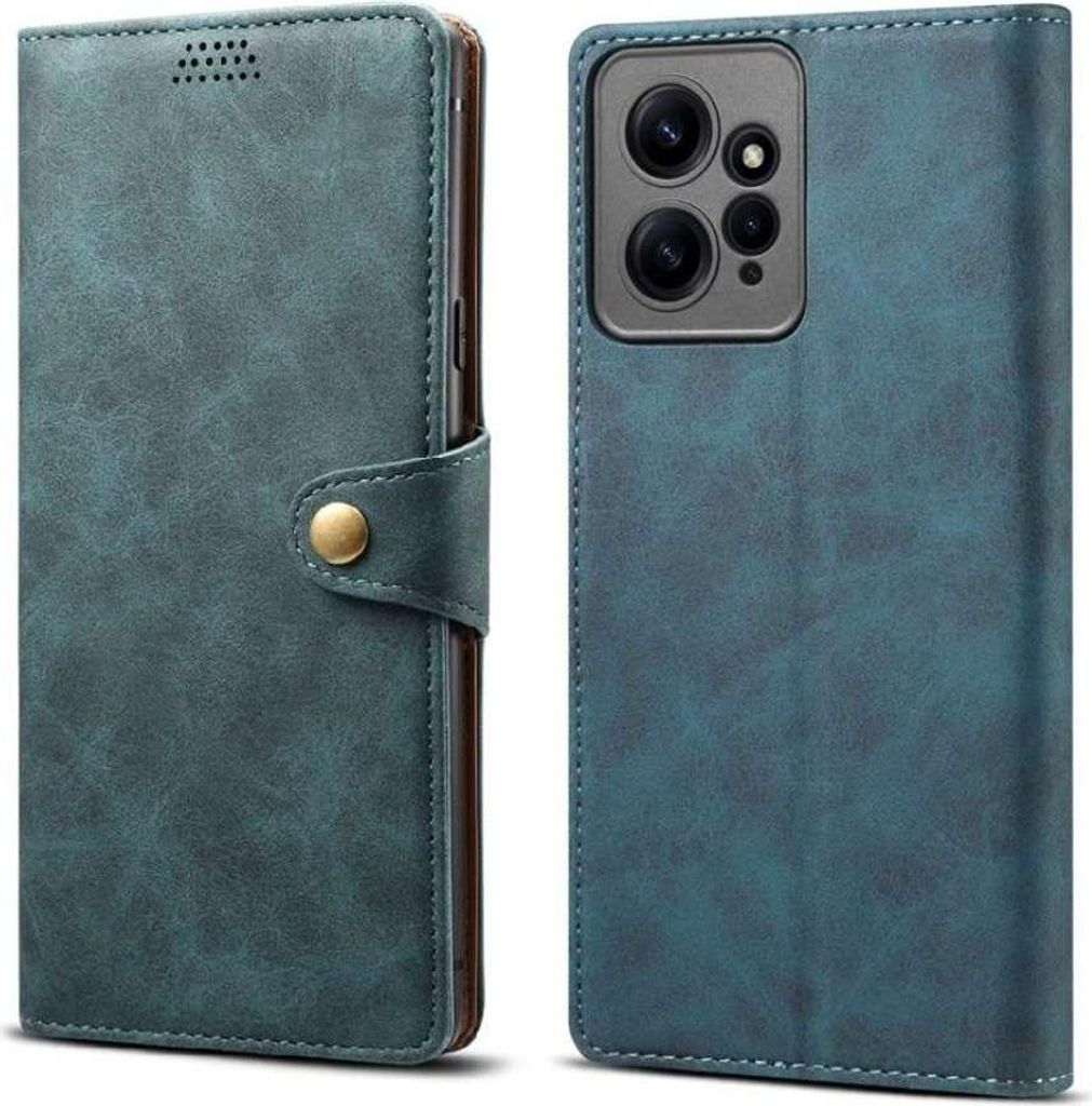 Lenuo Leder Flip Case für Xiaomi Redmi Note 14 5G blau BOX