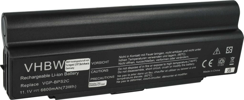 vhbw Akku Ersatz für Sony VGP-BPS2C, VGP-BPL2C, VGP-BPS2, Produktbild 