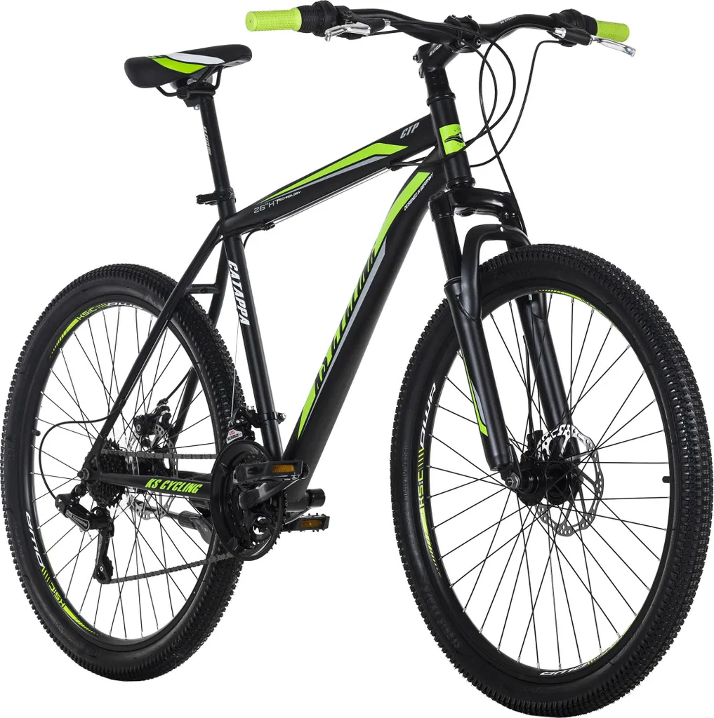 VTT 26 pouces pour randonnée Catappa noir-vert KS Cycling - Vélo Sport