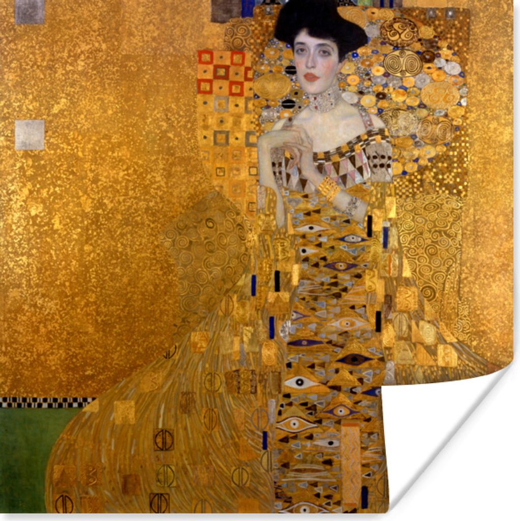 MuchoWow Poster Porträt von Adèle Bloch-Bauer I - Gemälde von Gustav Klimt 100x100 cm - Babyzimmer