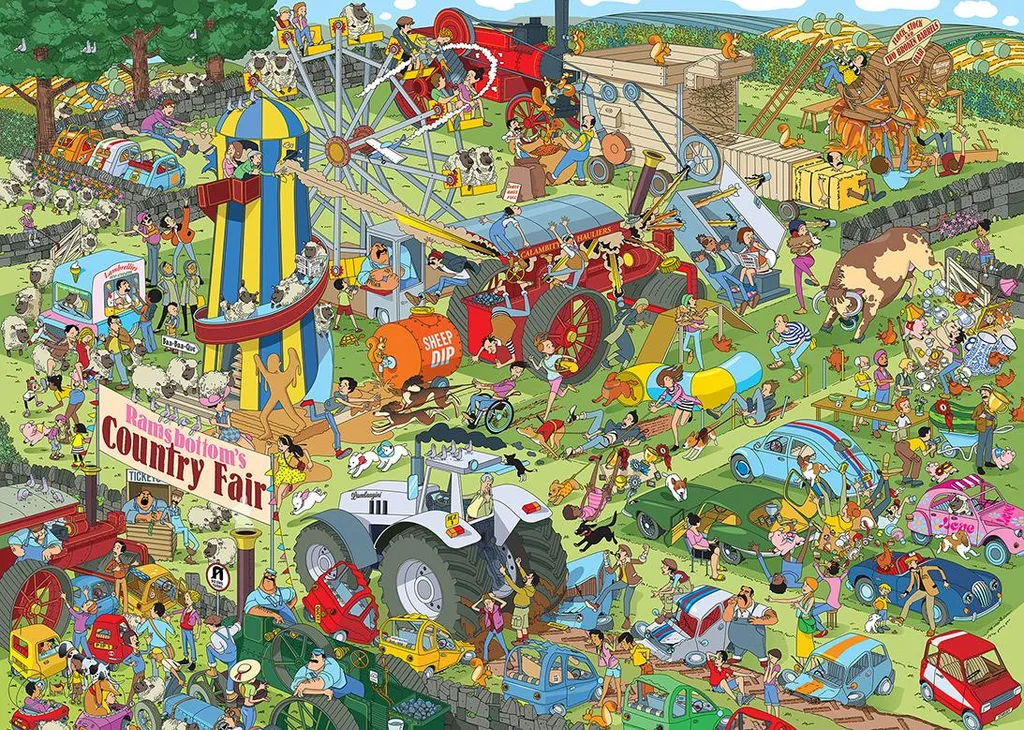 Puzzle Gibsons Country Show Chaos 1000 pièces - Activité détente en famille