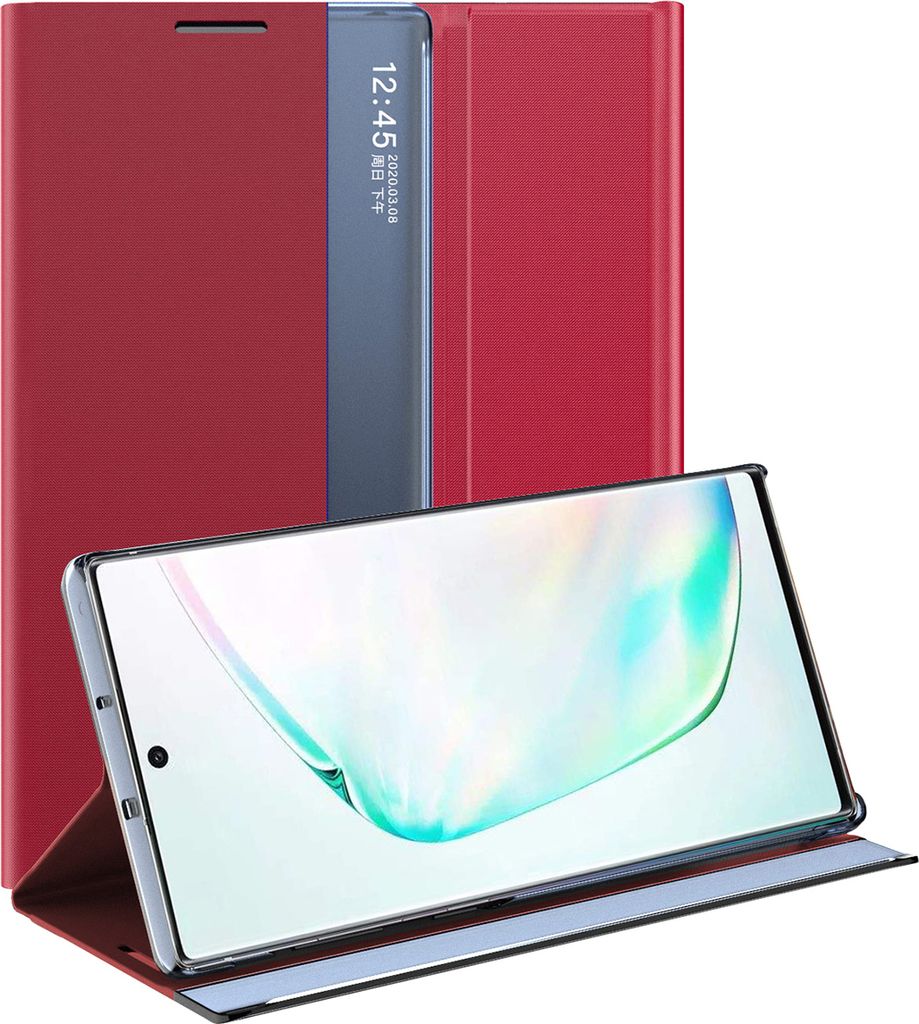 Galaxy Note 10+ Plus Case, Slim Flip Leather Case with Image du produit 
