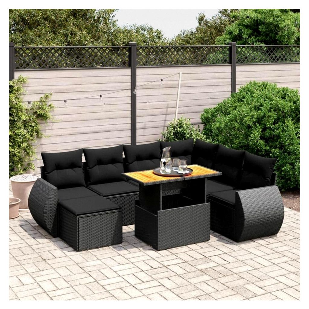 Garten Loungemöbel mit Stauraum - Rattan Sofa für den Außenbereich