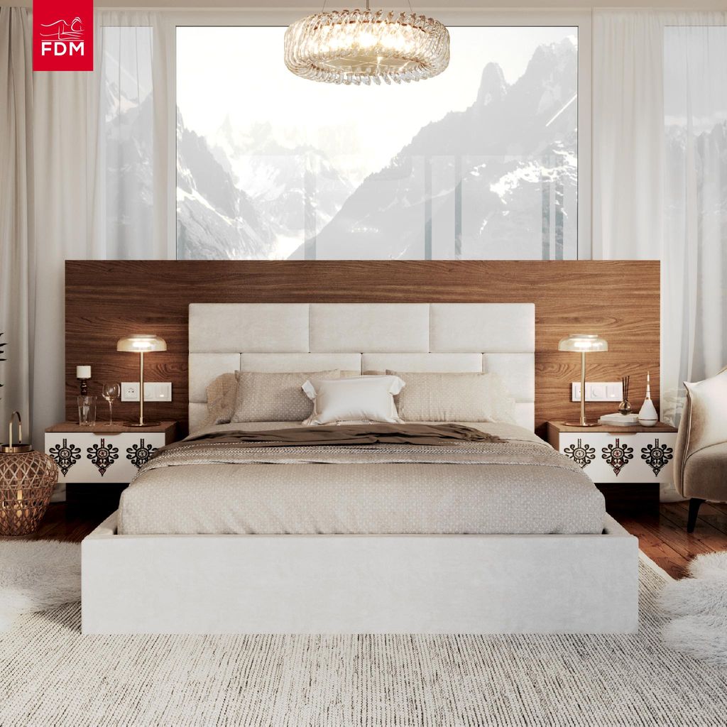 FDM Bett ALA Trinity 120x200 cm Polsterbett mit Lattenrost aus Metall Bettkasten Stauraumbett Samt weiß