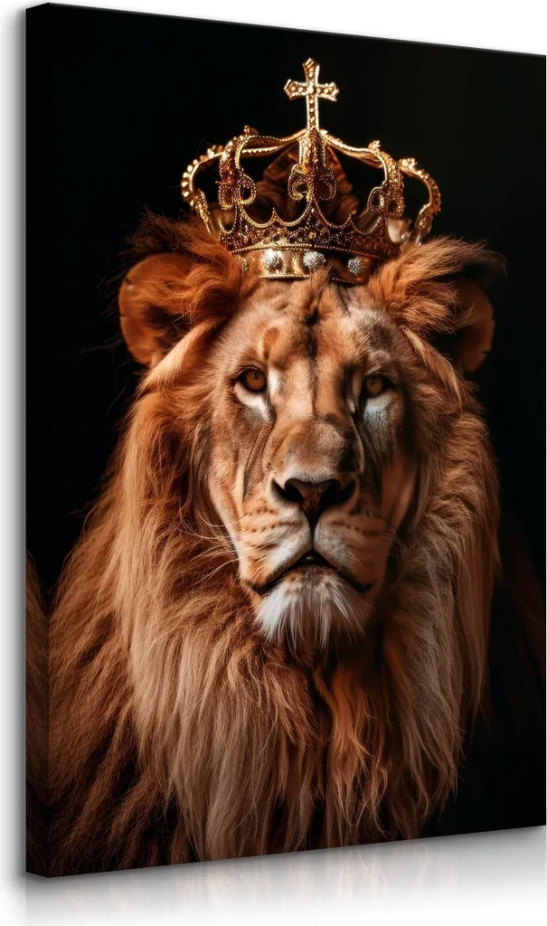 Quadro Re Leone Muralo 70x100 - Energia e Forza per la Tua Casa