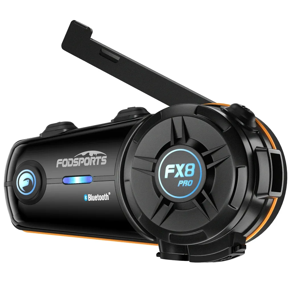 Casque interphonie moto Bluetooth 8 motards 2000m CVC 8.0 V6 Pro