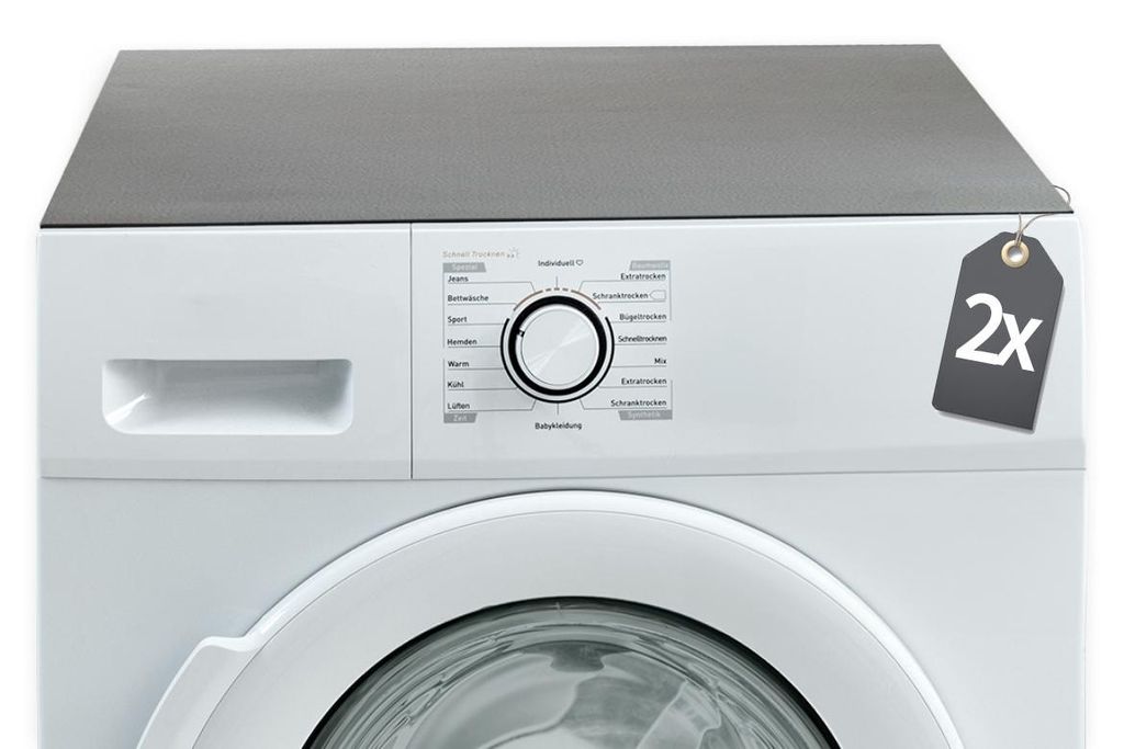 Tappetini per lavatrice 2 grigi antiscivolo, lavabili Immagine del prodotto 