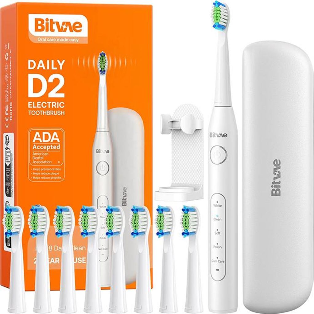 Bitvae Sonic toothbrush with tips set and travel case D2 Image du produit 