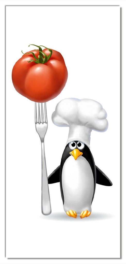 Wallario selbstklebende Türtapete 100 x 220 cm mit Schutzlaminat - Pinguin Koch
