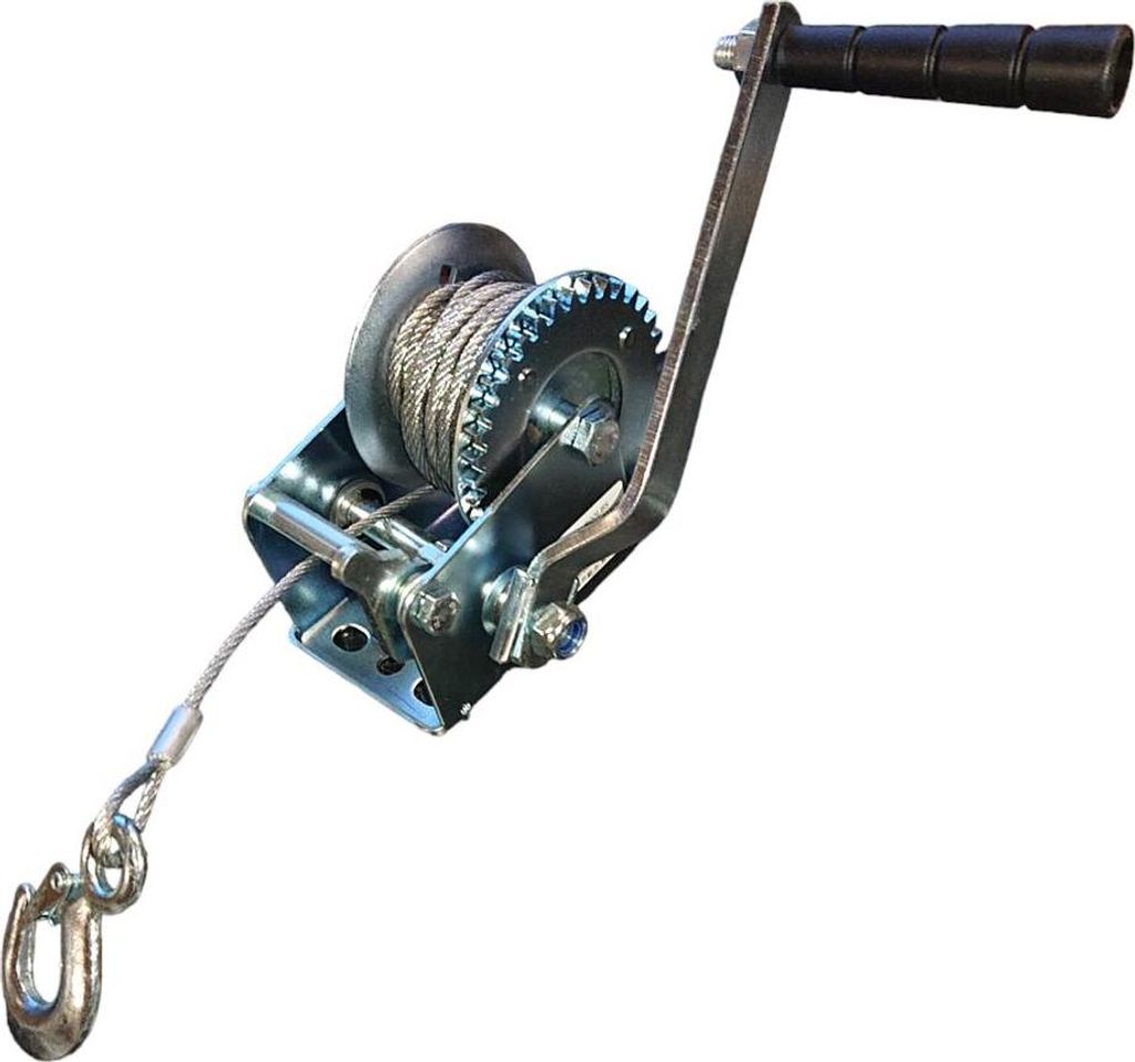 Seilwinde verzinkt 800 LBS 363 Kg mit Kurbel 200mm Jagd Boot Autotrailer