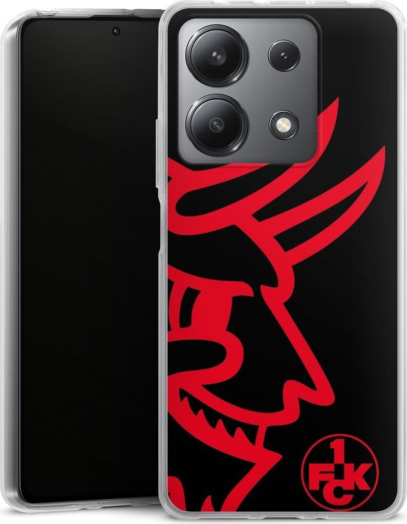 DeinDesign Handyhülle für Xiaomi Redmi Note 13 5G Silikon Hülle Case Smartphone Schutzhülle 1. FC Kaiserslautern Logo Offizielles Lizenzprodukt